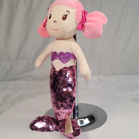Dandee Mermaid Plush Doll Pink Sequin Tail - Picture 2 of 8